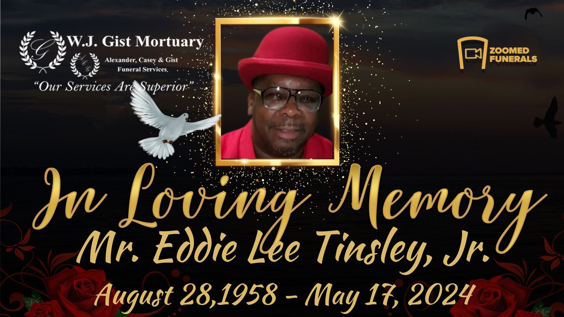Funeral service for Eddie Lee Tinsley, Jr.